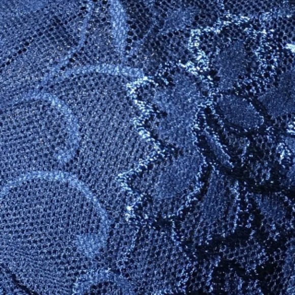 NEW Womens Lace Blue Bralette, Racerback Pullover Navy Bra - Picture 3 of 6